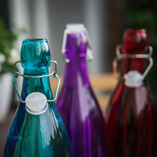 1 L glass bottle with air-tight closure - in various colours – photo 6