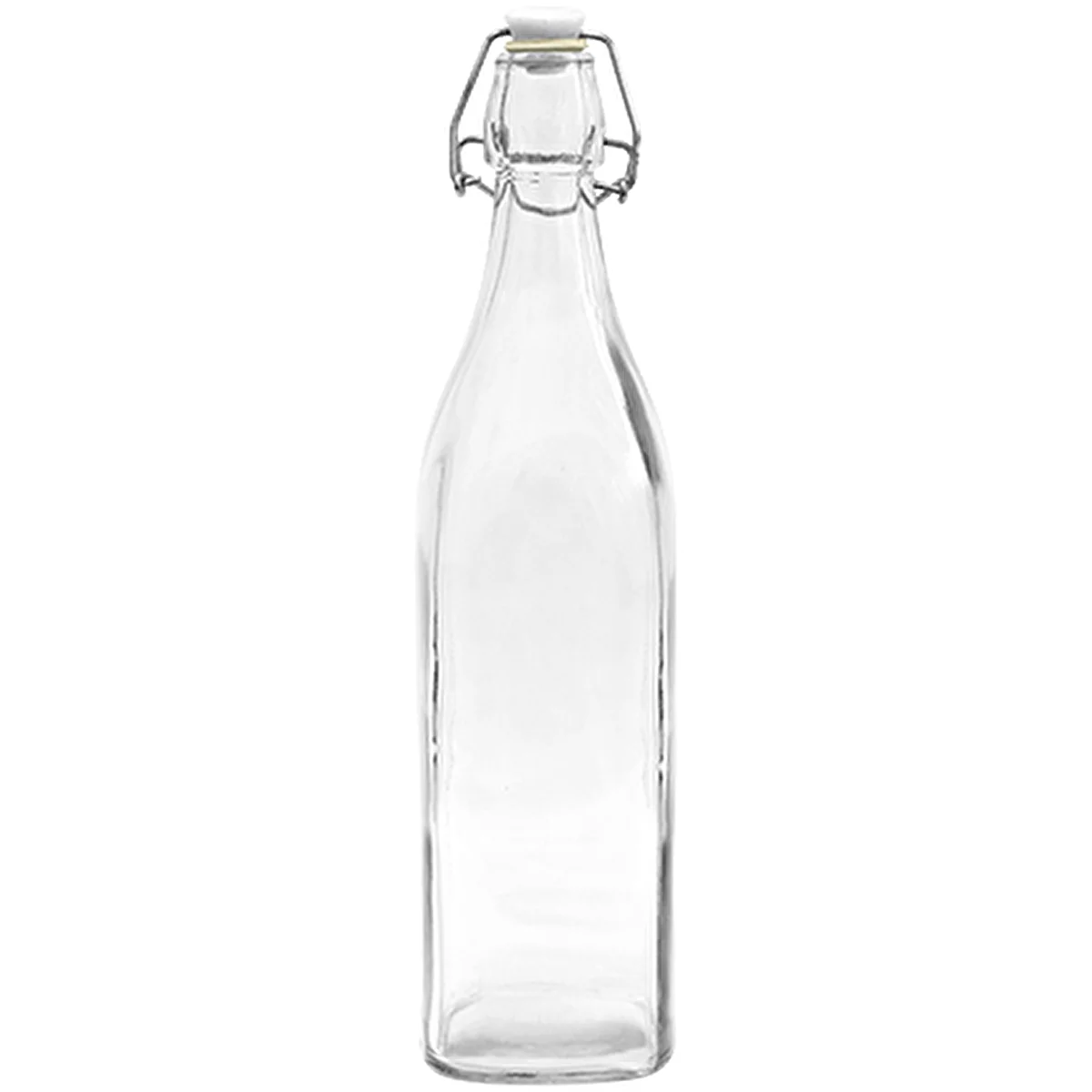 0,5 L Square glass swing top bottle