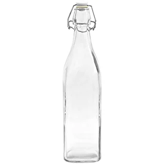 0,5 L Square glass swing top bottle