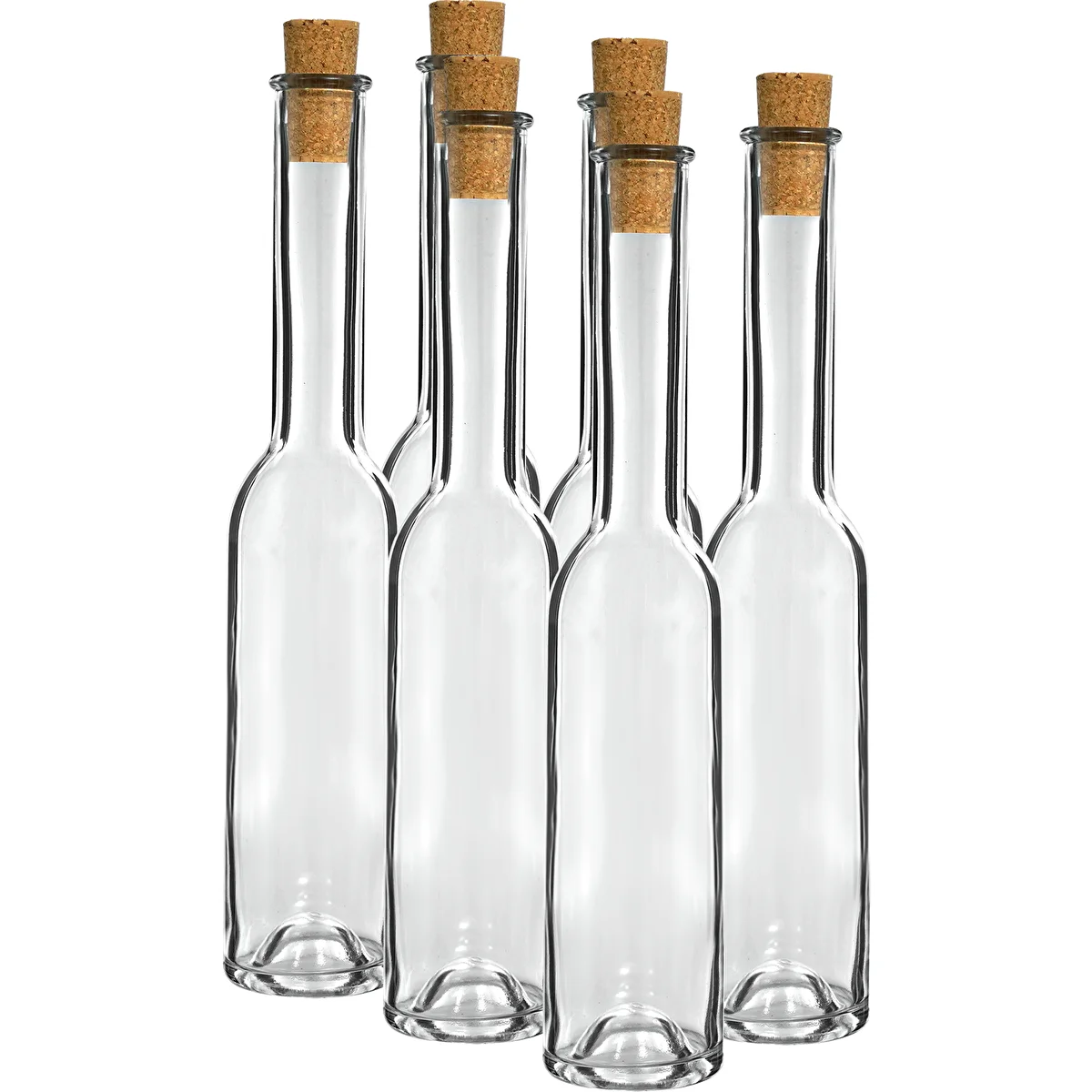 200 ml glass bottle with cork top KK23/18 , 6pcs.