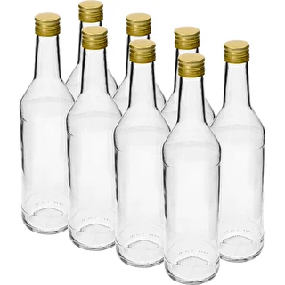 500 ml straight vodka bottle with screw caps - 8 pcs – photo 1