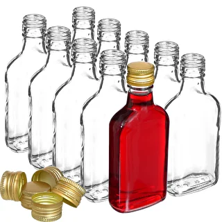 200 ml Hip flask glass bottle with screw cap , 10pcs. – photo 2