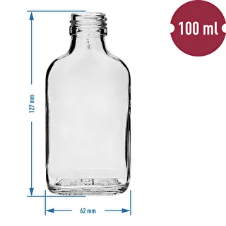 Hip flask bottle for infusion liqueurs, 100 ml - 10 pcs – photo 4