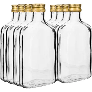 100 ml Hip flask glass bottle with screw cap , 8 pcs. – photo 2