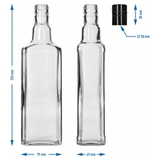 TYNKTURA Decorative Bottle 0.5 L with long black screw cap Ø 28 mm, 1 pc. – photo 5