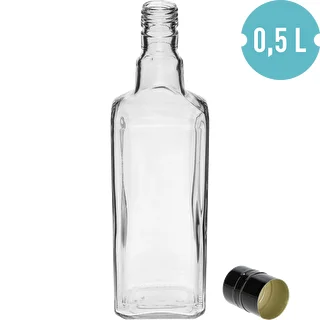 TYNKTURA Decorative Bottle 0.5 L with long black screw cap Ø 28 mm, 1 pc. – photo 2