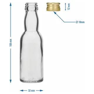 "Maluch" Bottle with Gold Screw Cap, 40 ml, Pack of 10 – photo 8