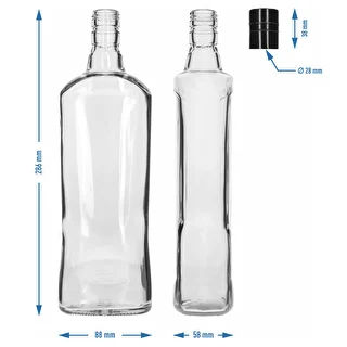 Sapphire Bottle 700 ml with screw cap, 1 pc. – photo 3