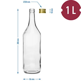 Stołowa 1 L bottle with screw cap - 4 pcs – photo 6