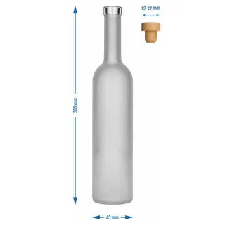 “Frosted” 0.5 L Bottle with Cork, 1 pc. – photo 5