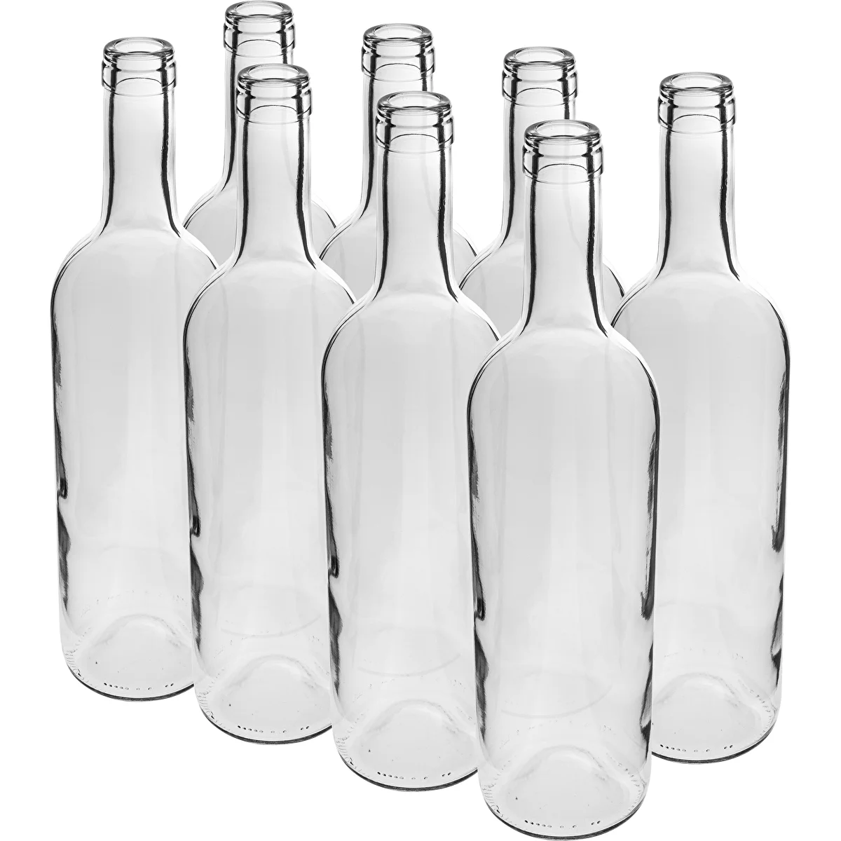 White wine bottle 0.75 L - pack of 8.