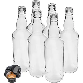 500 ml vodka bottle with black screw cap, 6 pcs. – photo 2