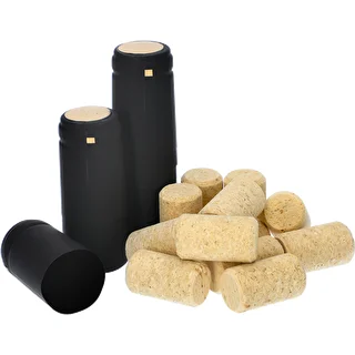 0.75 L wine bottle with corks and caps - 12 pcs – photo 4