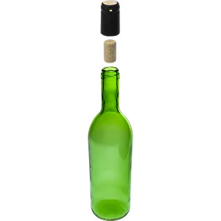 0.75 L wine bottle with corks and caps - 12 pcs – photo 5