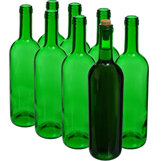 Green 0.75 L wine bottle - 8 pcs shrink-wrap pack – photo 2