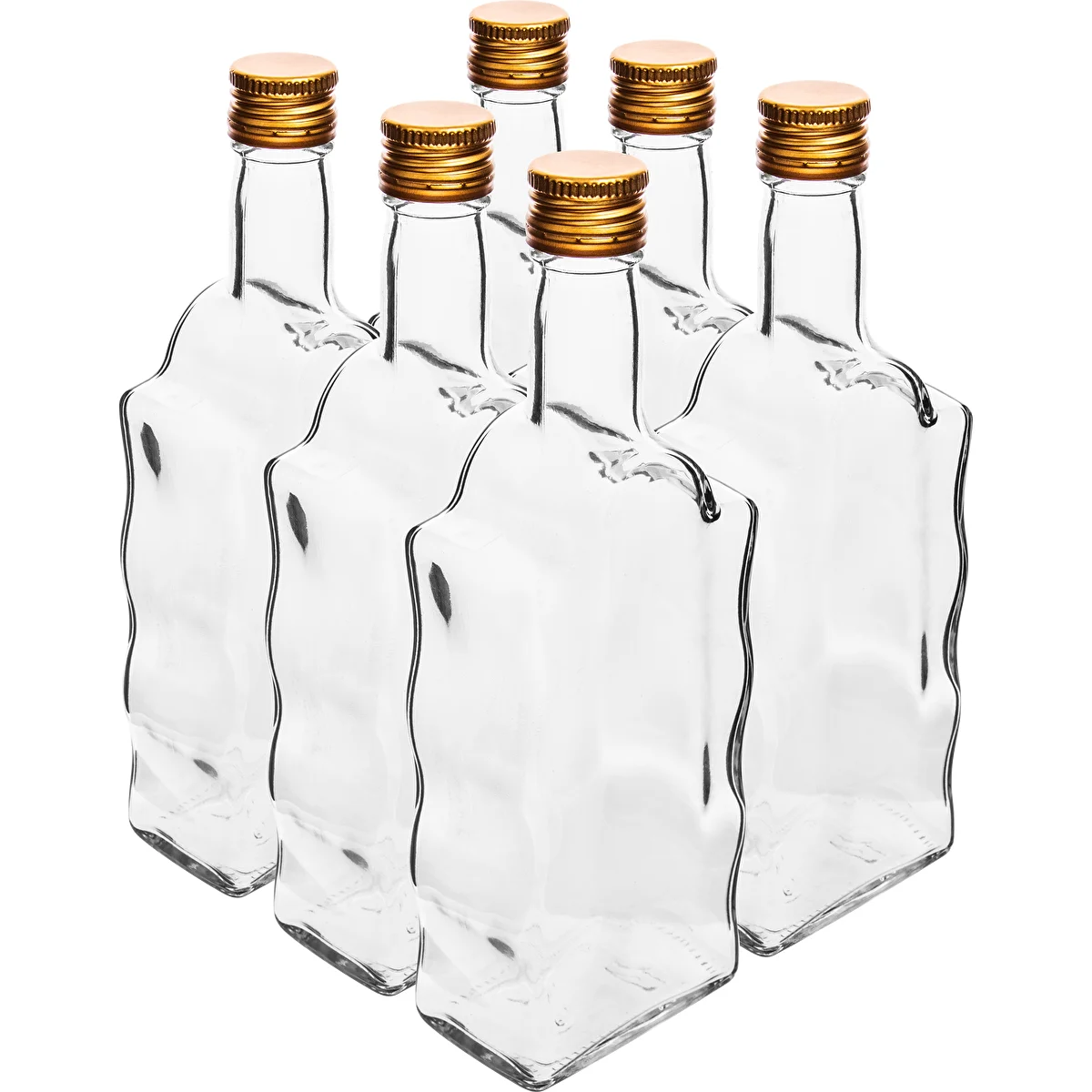 500 ml glass bottle Butelka Klasztorna with screw cap, white - 6pcs.