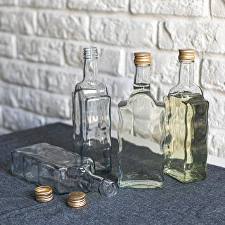 500 ml glass bottle Butelka Klasztorna with screw cap, white - 6pcs. – photo 5