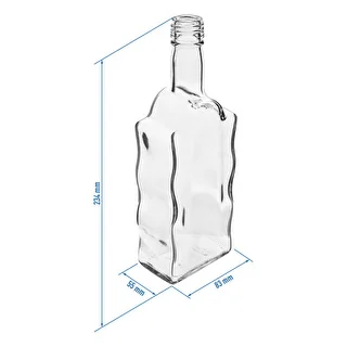 500 ml glass bottle Butelka Klasztorna with screw cap, white - 6pcs. – photo 4