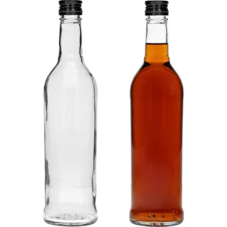 500 mL ‘Slim’ bottle with black screw cap, for vodka – 6 pcs – photo 5