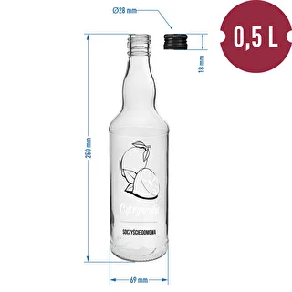 500 ml Bottle with Screw Cap, 'Cytrynówka' Print, 1 pc. – photo 4