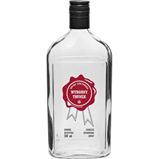 500 ml bottle with screw cap, 'Fine Spirit' print, 1 pc – photo 1