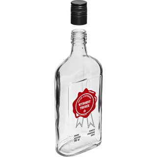 500 ml bottle with screw cap, 'Fine Spirit' print, 1 pc – photo 3