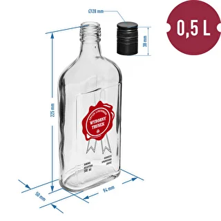 500 ml bottle with screw cap, 'Fine Spirit' print, 1 pc – photo 6