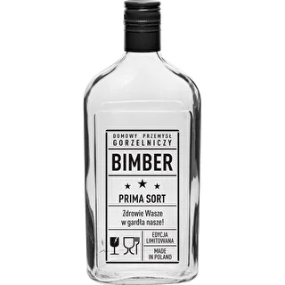 500 ml Flask Bottle with Screw Cap, 'Bimber PRL' Print, 1 pc. – photo 1
