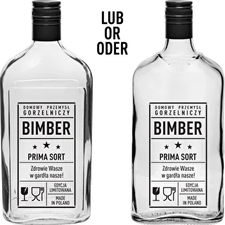 500 ml Flask Bottle with Screw Cap, 'Bimber PRL' Print, 1 pc. – photo 2