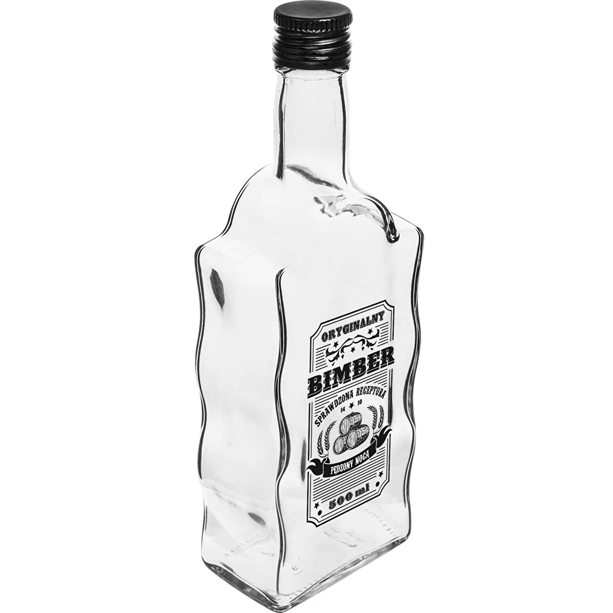 Klasztorna 500 ml Bottle with Screw Cap, "Bimber" Print, 1 pc.