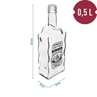 Klasztorna 500 ml Bottle with Screw Cap, "Bimber" Print, 1 pc. – photo 5