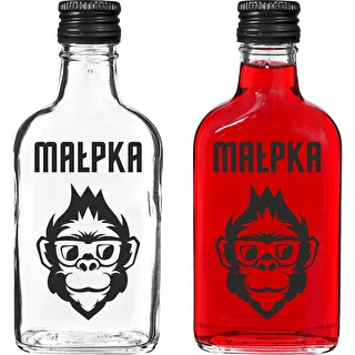 200 ml Flask Bottle with Screw Cap, 'Monkey' Print, 1 pc. – photo 1