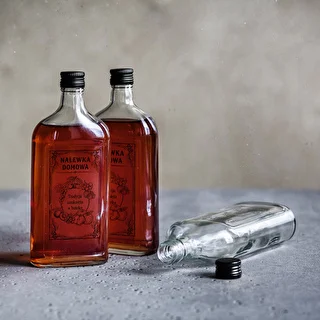 500 ml Flask Bottle with Screw Cap, “Nalewka domowa” Print, 1 pc. – photo 5