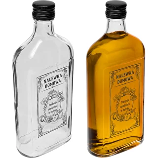 500 ml Flask Bottle with Screw Cap, “Nalewka domowa” Print, 1 pc. – photo 2