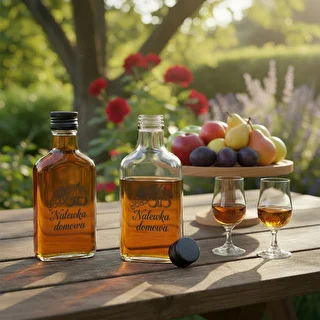 200 ml Flask-Style Bottle with Screw Cap, 'Homemade Liqueur' Print, 1 pc – photo 5