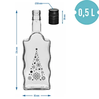 Klasztorna 500 ml Bottle with Screw Cap, "Christmas Tree" Print, 1 pc. – photo 5