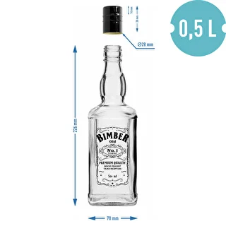 Daniels 500 ml Bottle with Screw Cap, 'Bimber OLD' Print, 1 pc. – photo 6