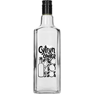 Tynktura 500 ml Bottle with 'Cytrynówka' Print and Screw Cap