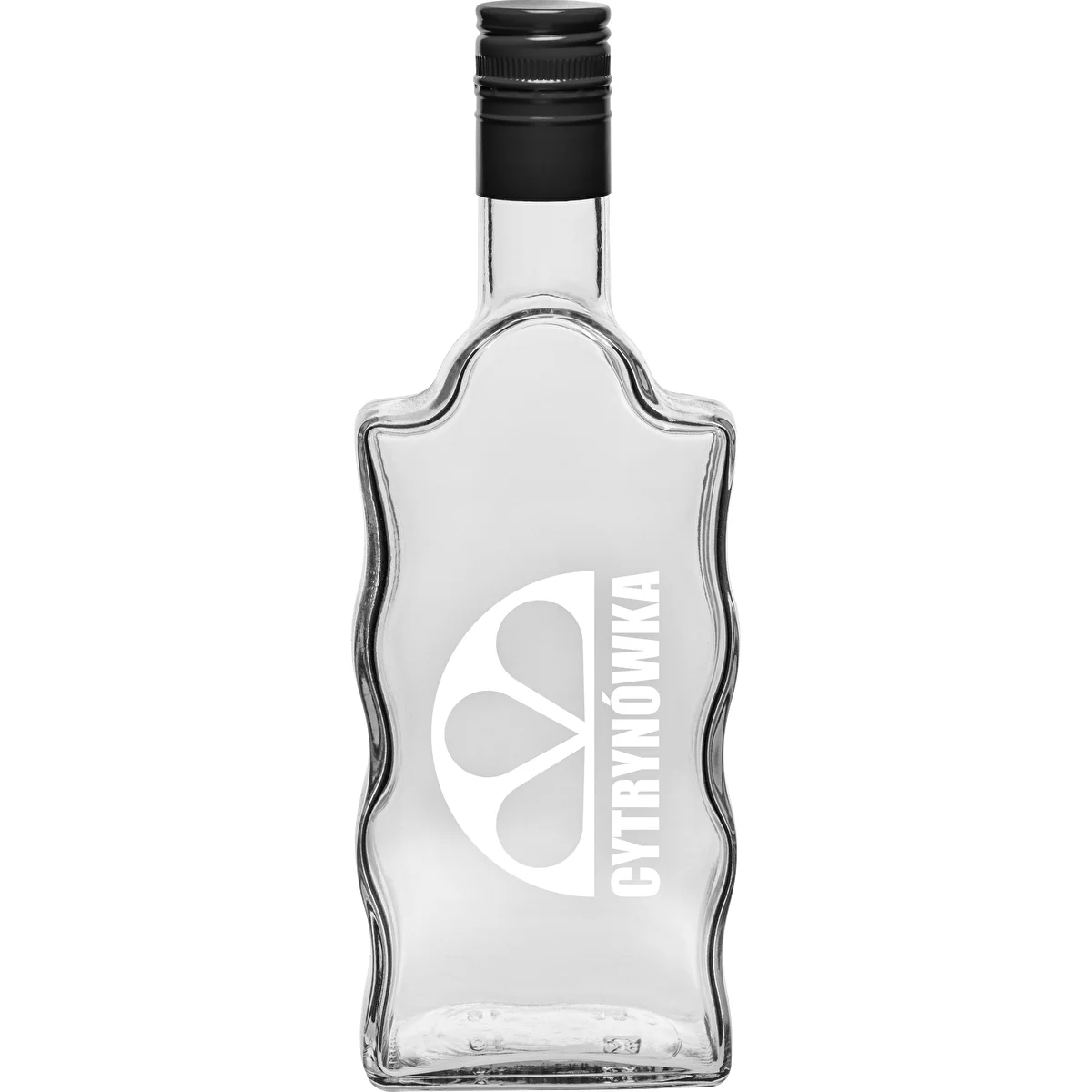 Klasztorna Bottle 500 ml with Screw Cap and "Cytrynówka" Print, Design 2