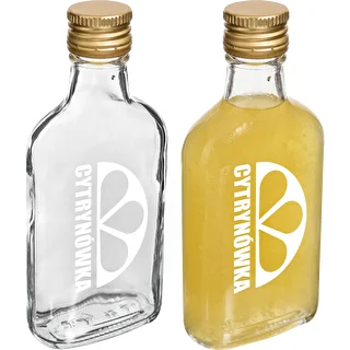 200 ml Flask Bottle with Screw Cap and "Cytrynówka" Print – Design 2 – photo 3
