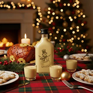 200 ml Hip Flask Bottle with Screw Cap, "Snowman" Print, 1 pc. – photo 6