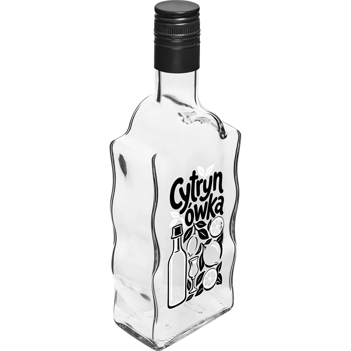 Klasztorna 500 ml Bottle with Screw Cap and “Cytrynówka” Print, Design 1