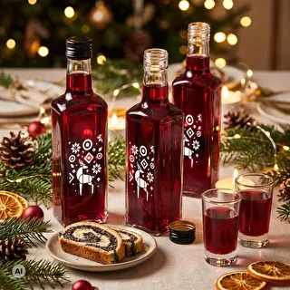 Receptura Bottle, 250 ml with Screw Cap - Christmas Reindeer – photo 6