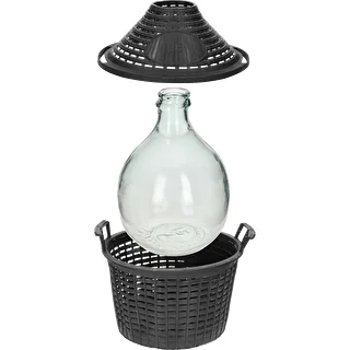 5 L wine demijohn in a plastic basket – photo 4