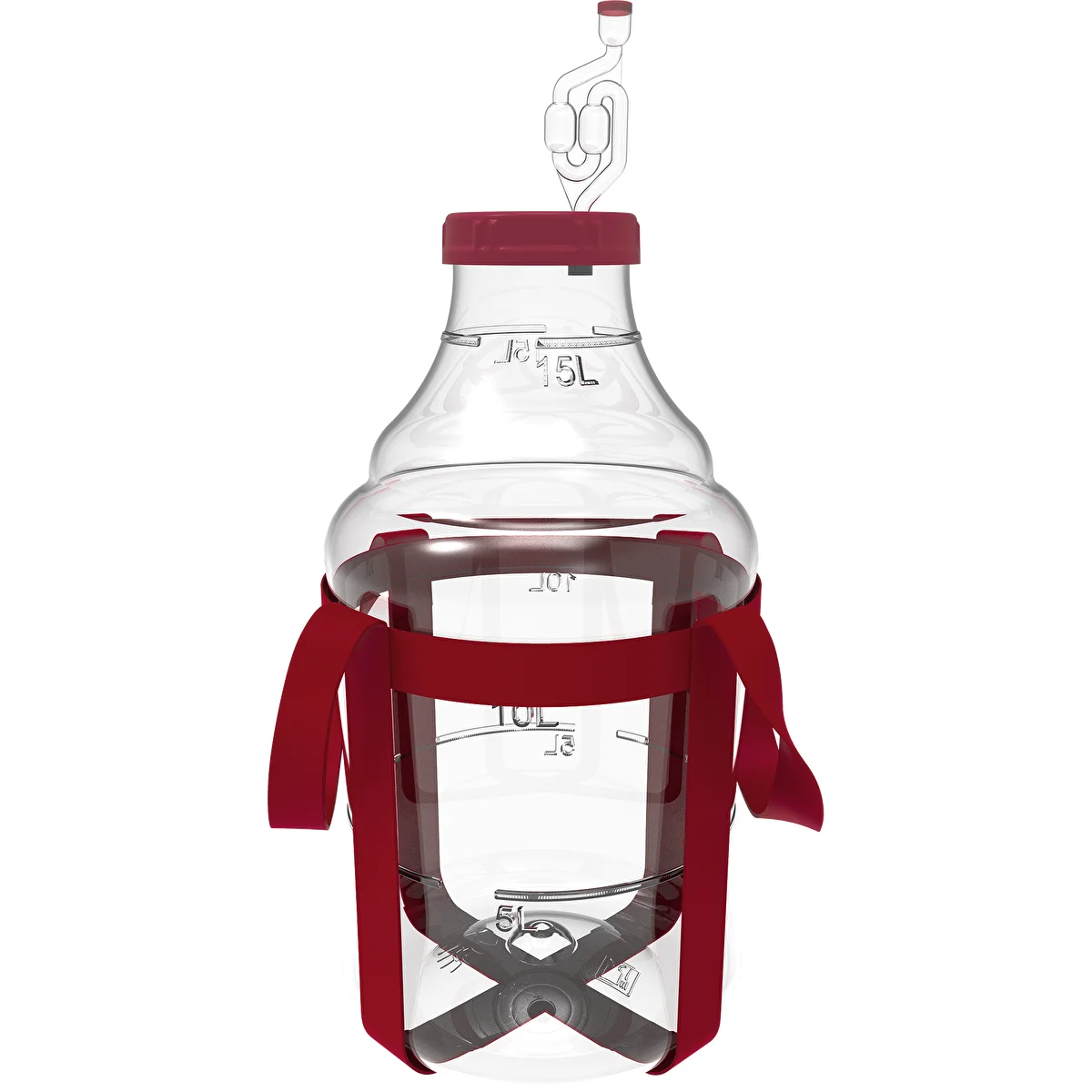 Unbreakable Demijohn - 15 L with braces