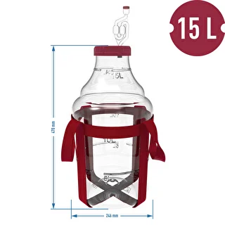Unbreakable Demijohn - 15 L with braces – photo 6