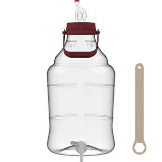 15 L Unbreakable Demijohn with handle and a discharge tap