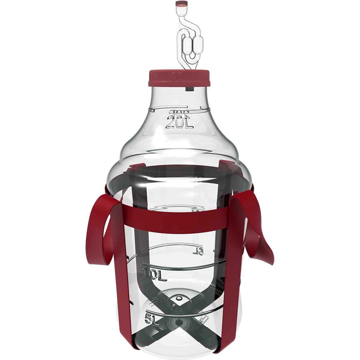 Unbreakable Demijohn - 20 L with braces