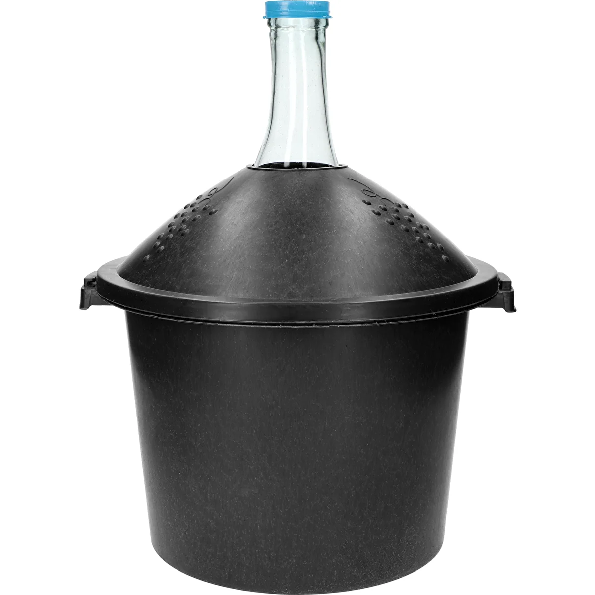Demijohn for wine in plastic basket 15 L