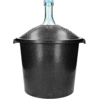 Demijohn for wine in plastic basket 25 L